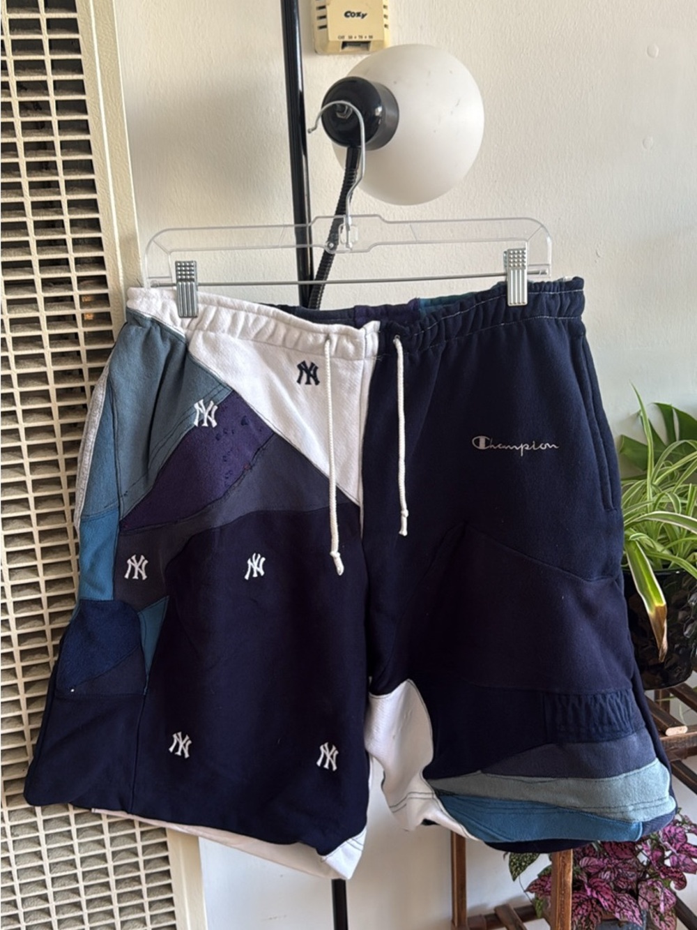 Bandulu Street Couture New York Yankees Patchwork Sweat Shorts
